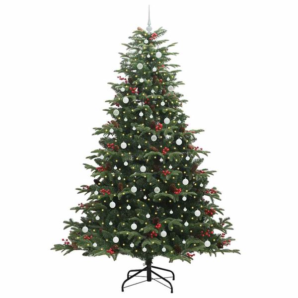 vidaXL Artificial Christmas Tree with 300 LEDs with Stand Green 240 cm