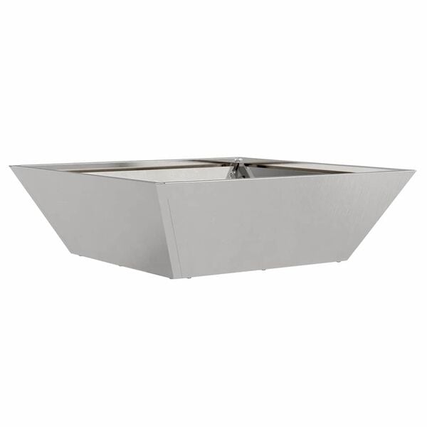 vidaXL Garden Planter Silver 50 x 50 x 15 cm Stainless Steel
