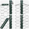 vidaXL Fence Post Grey 50 x 1.6 m (36 mm mesh) Steel and PVC
