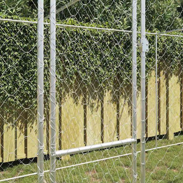vidaXL Dog Cage Silver 600 x 200 x 200 cm Galvanised Steel