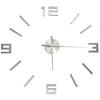 vidaXL 3D Wall Clock | Silver | EVA (ethylene-vinyl acetate) | XXL | Modern