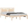 vidaXL Bed Frame without Mattress 150x200 cm King Size Solid Wood