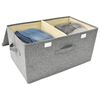 vidaXL Storage Box Fabric 50x30x25 cm Grey