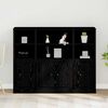 vidaXL Highboard Black Oak 132 x 35.5 x 103.5 cm Engineered Wood