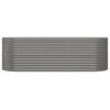 vidaXL Garden Raised Bed Galvanised Steel 224x80x68 cm Grey