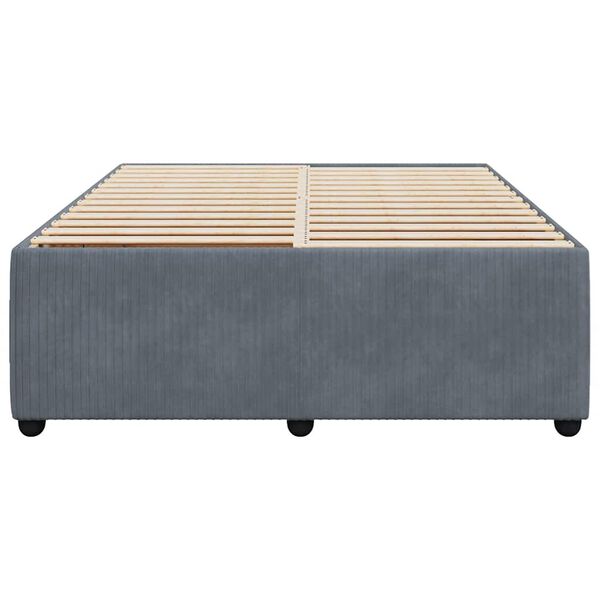 vidaXL Bed Frame without Mattress Dark Grey 140x200 cm Velvet