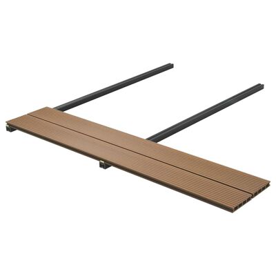 vidaXL WPC Hollow Decking Boards with Accessories 40 m² 2.2 m Teak