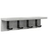 vidaXL Wall-Mounted Coat Rack Wall-Mounted Concrete Grey