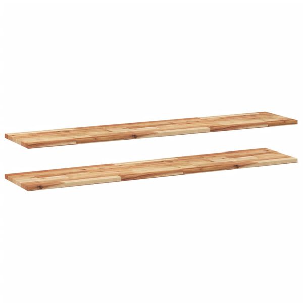 vidaXL Floating Shelves 2 pcs 140x30x2 cm Oil Finished Solid Wood Acacia