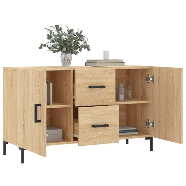 vidaXL Sideboard Sonoma Oak 100x36x60 cm Engineered Wood