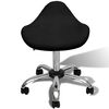 vidaXL Salon Spa Stool with Cushion Black 50 x 50 x (58.5-74.5) cm