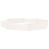 vidaXL Sandbox with Seats White Octagon Solid Wood Pine