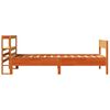 vidaXL Bed Frame without Mattress Wax Brown 100x200 cm Solid Wood Pine