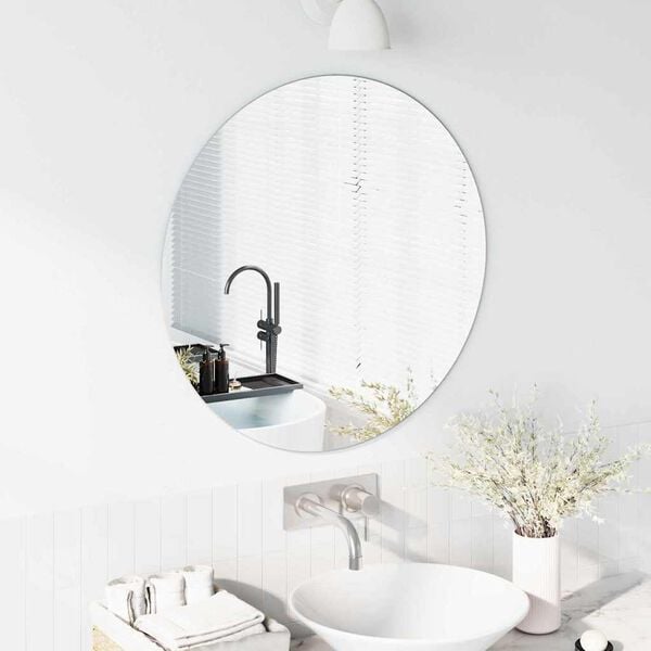 vidaXL Wall Mirror Round &Oslash; 70 cm Tempered Glass