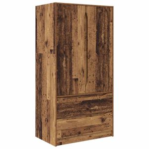 vidaXL Cabinet with Drawer Old Wood 79.5 x 49 x 156 cm Engineered Wood