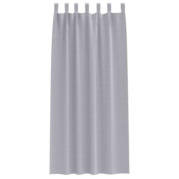 vidaXL Blackout Curtains with Rings 2 pcs Metal Grey 245 x 140 cm