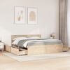 vidaXL Bed with Drawers and Mattress 180x200 cm Super King Solid Wood Pine