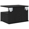 vidaXL Floating Nightstand with Drawer 2 pcs Black Oak 40 x 31 x 28 cm