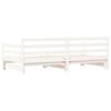 vidaXL Daybed with Trundle without Mattress White 90x190 cm Single Solid Wood