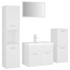 vidaXL Bathroom Furniture Set White Engineered Wood