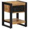 vidaXL Bedside Cabinet 35x34x45 cm Solid Rough Wood Mango