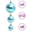 vidaXL Christmas Baubles 100 pcs Turquoise 3 / 4 / 6 cm