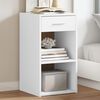 vidaXL Bedside Cabinet White 35x34x65 cm Engineered Wood