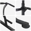 vidaXL Power Tower Dip Station Other Black 95 x 102 x (160-210) cm