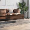 vidaXL Coffee Table Brown Oak 100x50x45 cm Engineered Wood and Metal