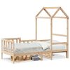 vidaXL Day Bed with Roof without Mattress 80x200 cm Solid Wood