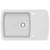 vidaXL Granite Kitchen Sink Single Basin White