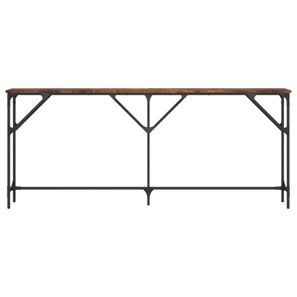 vidaXL Console Table Smoked Oak 180x23x75 cm Engineered Wood