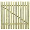 vidaXL Picket Garden Gate Impregnated Pinewood 100x100 cm