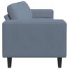 vidaXL Fabric Sofa with Cushion Blue 208 cm Corduroy fabric
