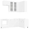 vidaXL Kitchen Unit LYON 8 pcs White Engineered Wood