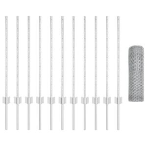 vidaXL Welded Wire Fence 25 x 0.8 m (W x H) Hot-Dip Galvanised Steel
