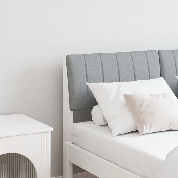 vidaXL Upholstered Headboard Light Grey 120 cm Solid Pine Wood