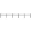 vidaXL Garden Fence with Hoop Top Steel 838x80 cm Black