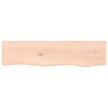 vidaXL Wall Shelf 80x20x6 cm Untreated Solid Wood Oak