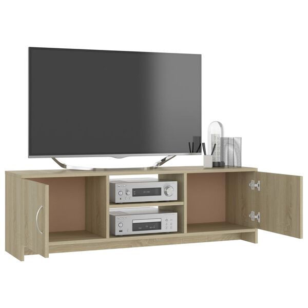 vidaXL TV Cabinet Sonoma Oak 120x30x37.5 cm Engineered Wood