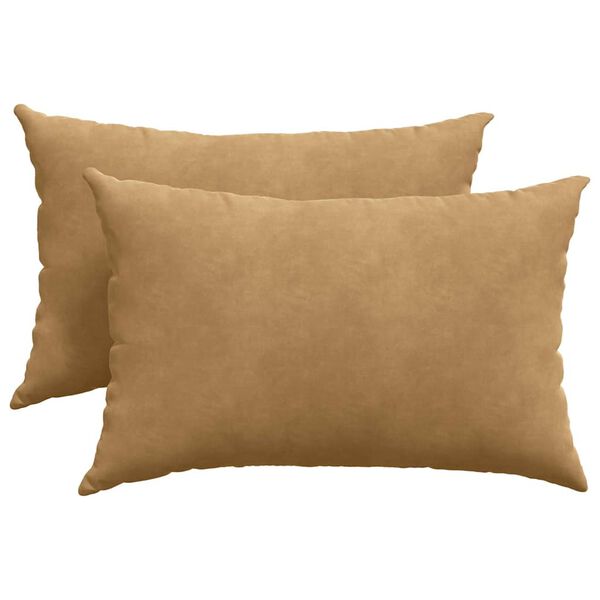 vidaXL Sofa Pillows 2 pcs Brown 60 x 40 cm Corduroy Fabric