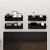 vidaXL Wall Shelf 4 pcs High Gloss Black 60x11.5x18cm Engineered Wood