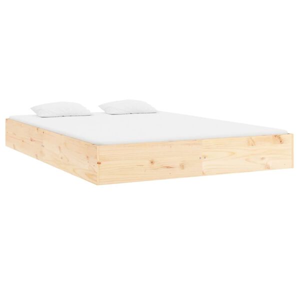 vidaXL Bed Frame without Mattress Solid Wood 160x200 cm