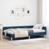 vidaXL Corner Bed Frame with Headboard Blue 80 x 200 cm Fabric