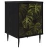 vidaXL Bedside Cabinet ELBURG Black Oak 36 x 33 x 51 cm