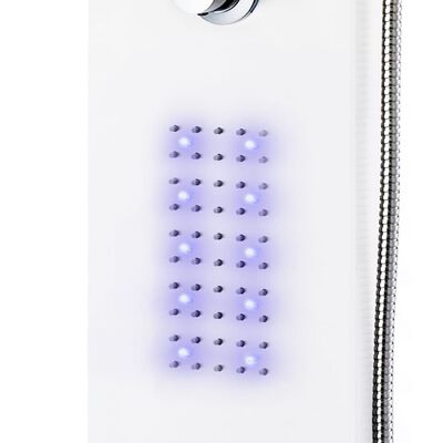 vidaXL Shower Panel Unit Aluminium 20x44x130 cm White