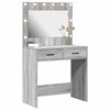 vidaXL Dressing Table Grey sonoma 78.5 x 41 x 135 cm Engineered wood