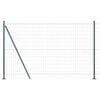 vidaXL Euro Fence with Concrete Base 10 x 1.5 m PVC-Coated Steel Green