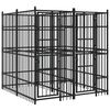 vidaXL Outdoor Dog Kennel Steel 3.69 m&sup2;