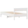 vidaXL Bed Frame without Mattress White 100x200 cm Solid Wood Pine